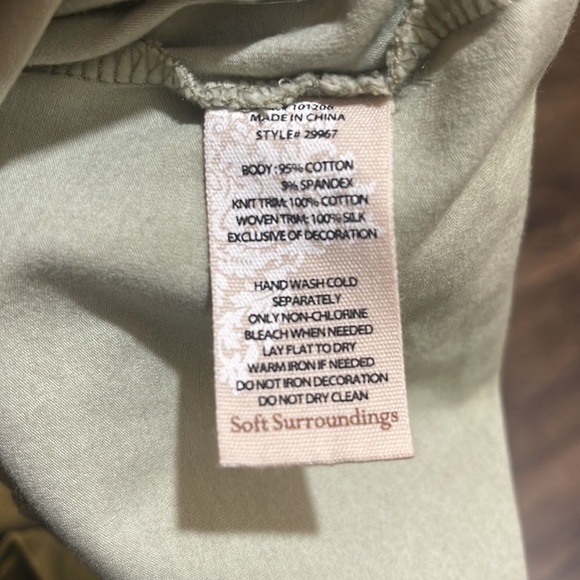 Soft Surroundings RIHANNON Green Beaded Embroidered Knit Tunic M - Picture 9 of 10